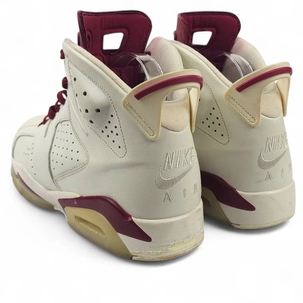 Nike Air Jordan 6 Retro Maroon 2015 Off White Burgundy 384664-116 Men Size 11.5
